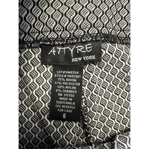 ATTYRE New York Pull On Stretch Pants Womens Size 6 Black Business Casual Career - Picture 3 of 9